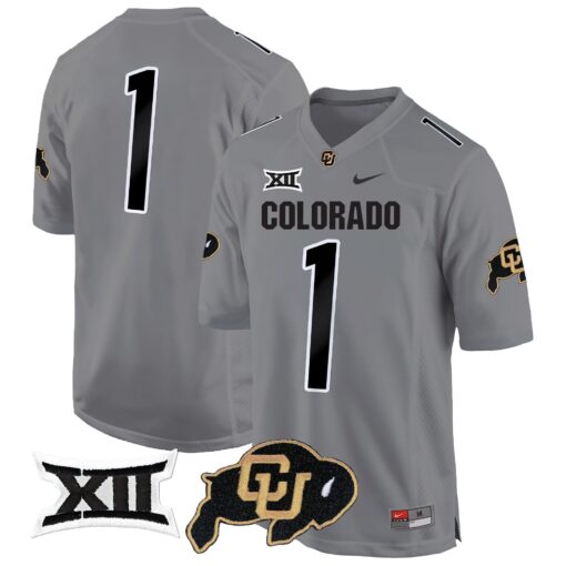 Colorado Buffaloes Big 12 XII Patch Game Jersey V2 - All Stitched - Image 26