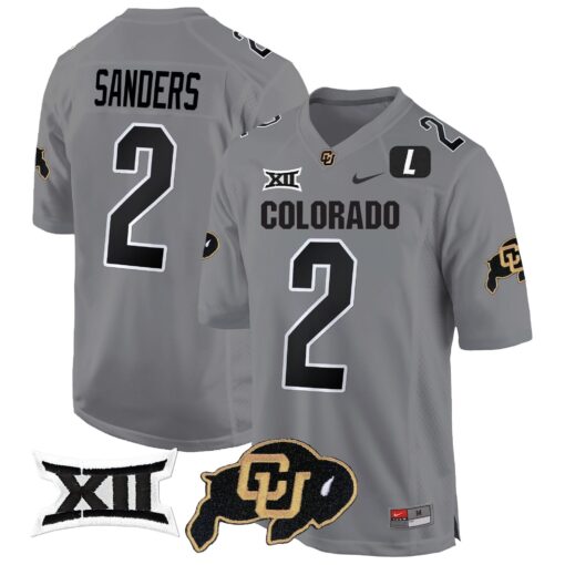 Colorado Buffaloes Big 12 XII Patch Game Jersey V2 - All Stitched - Image 18