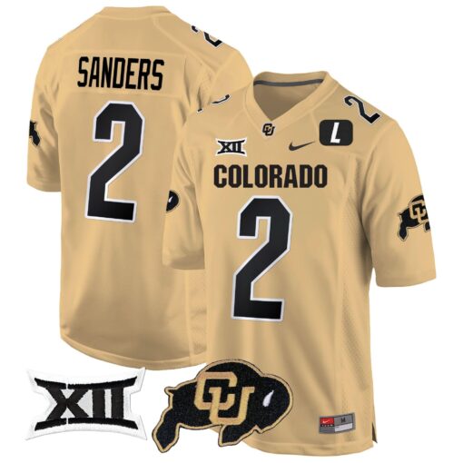 Colorado Buffaloes Big 12 XII Patch Game Jersey V2 - All Stitched - Image 27