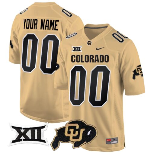 Custom Colorado Buffaloes Jersey Big 12 XII Patch Game V2 - All Stitched Colors - Image 5