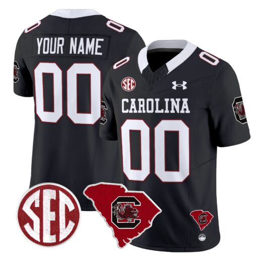 Custom South Carolina Gamecocks Jersey 1980 Throwback Home Patch Vapor Limited Stitched - Image 2
