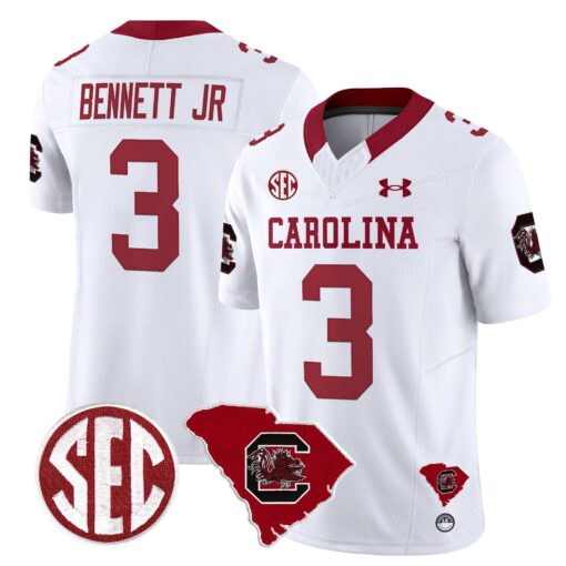 South Carolina Gamecocks 1980 Throwback Home Patch Vapor Limited Jersey - All Stitched - Image 13