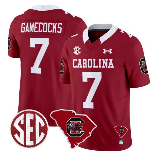 South Carolina Gamecocks 1980 Throwback Home Patch Vapor Limited Jersey - All Stitched - Image 37