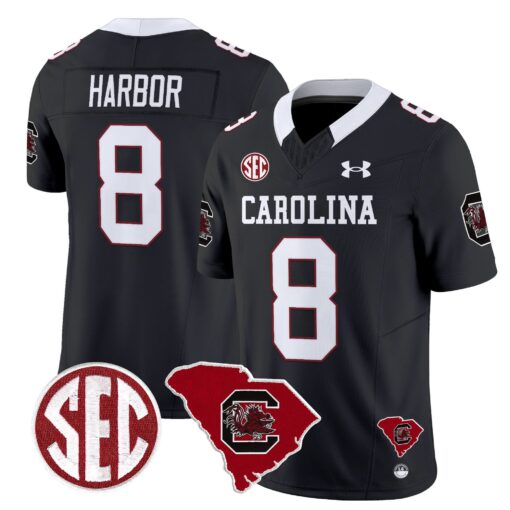 South Carolina Gamecocks 1980 Throwback Home Patch Vapor Limited Jersey - All Stitched - Image 5