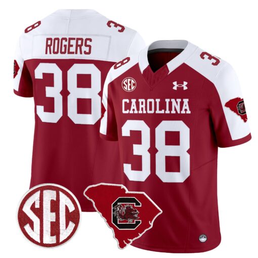 South Carolina Gamecocks 1980 Throwback Home Patch Vapor Limited Jersey - All Stitched - Image 18