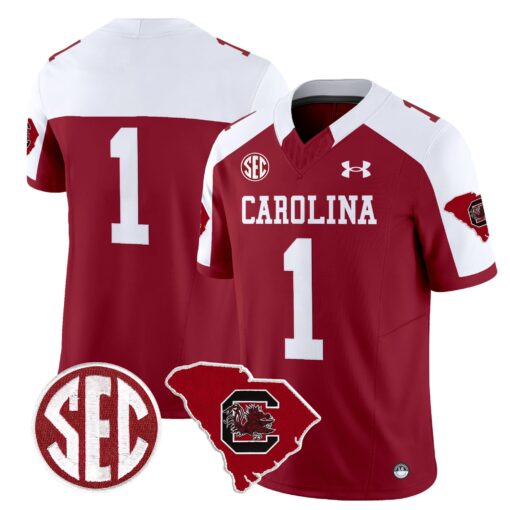 South Carolina Gamecocks 1980 Throwback Home Patch Vapor Limited Jersey - All Stitched - Image 26