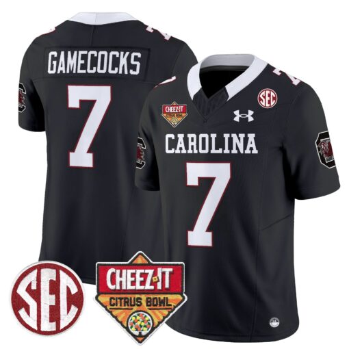 South Carolina Gamecocks 1980 Throwback Cheez-It Citrus Bowl Patch Vapor Limited Jersey - All Stitched - Image 6