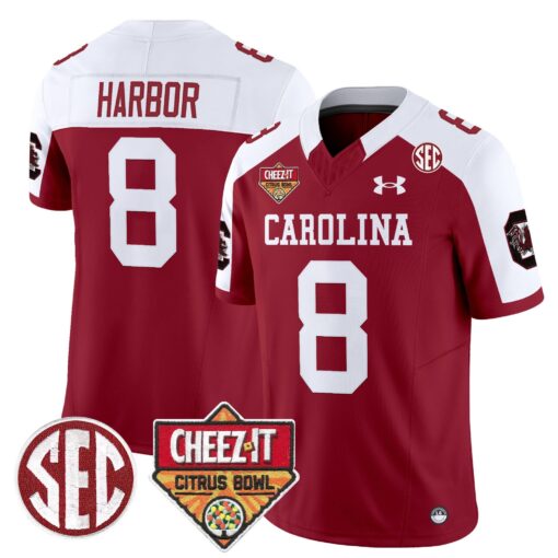 South Carolina Gamecocks 1980 Throwback Cheez-It Citrus Bowl Patch Vapor Limited Jersey - All Stitched - Image 22