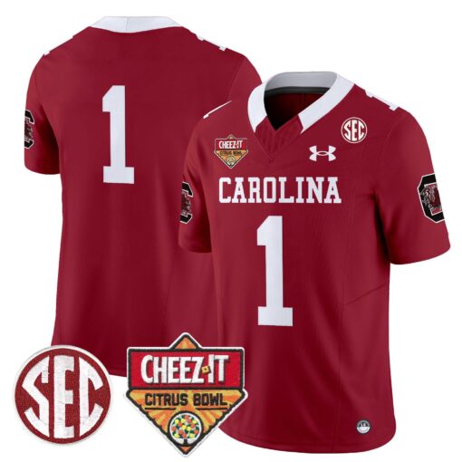 South Carolina Gamecocks 1980 Throwback Cheez-It Citrus Bowl Patch Vapor Limited Jersey - All Stitched - Image 39