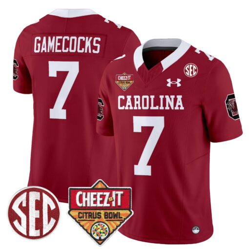 South Carolina Gamecocks 1980 Throwback Cheez-It Citrus Bowl Patch Vapor Limited Jersey - All Stitched - Image 37