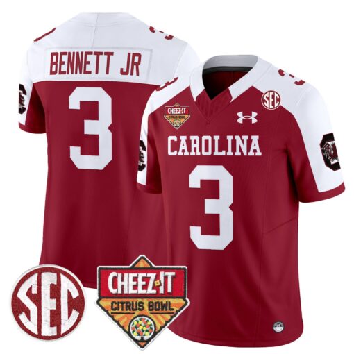 South Carolina Gamecocks 1980 Throwback Cheez-It Citrus Bowl Patch Vapor Limited Jersey - All Stitched - Image 21