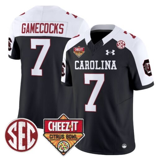 South Carolina Gamecocks 1980 Throwback Cheez-It Citrus Bowl Patch Vapor Limited Jersey - All Stitched - Image 32
