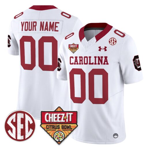 Custom South Carolina Gamecocks Jersey 1980 Throwback Cheez-It Citrus Bowl Patch Stitched All Colors - Image 3