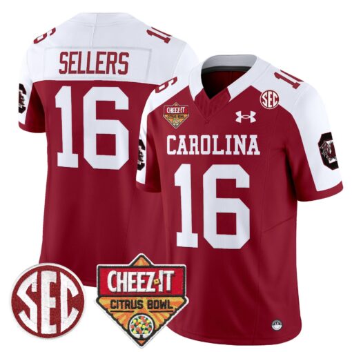 South Carolina Gamecocks 1980 Throwback Cheez-It Citrus Bowl Patch Vapor Limited Jersey - All Stitched - Image 19
