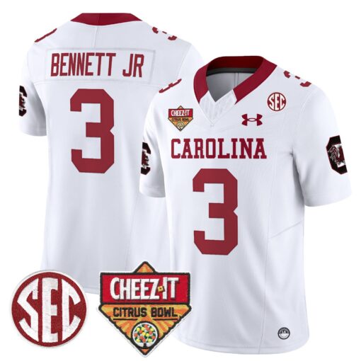 South Carolina Gamecocks 1980 Throwback Cheez-It Citrus Bowl Patch Vapor Limited Jersey - All Stitched - Image 13