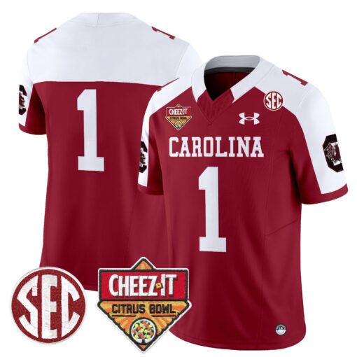 South Carolina Gamecocks 1980 Throwback Cheez-It Citrus Bowl Patch Vapor Limited Jersey - All Stitched - Image 26