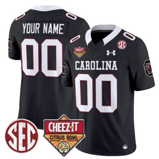 Custom South Carolina Gamecocks Jersey 1980 Throwback Cheez-It Citrus Bowl Patch Stitched All Colors - Image 2