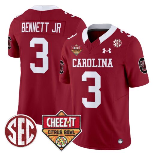 South Carolina Gamecocks 1980 Throwback Cheez-It Citrus Bowl Patch Vapor Limited Jersey - All Stitched - Image 34