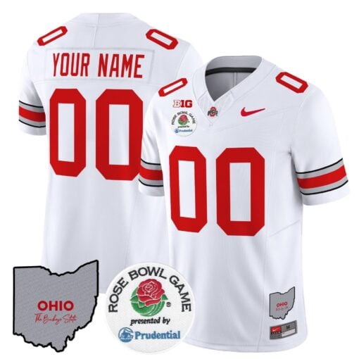 Custom Ohio State Buckeyes Jersey Rose Bowl Vapor Limited V2 Stitched All Colors
