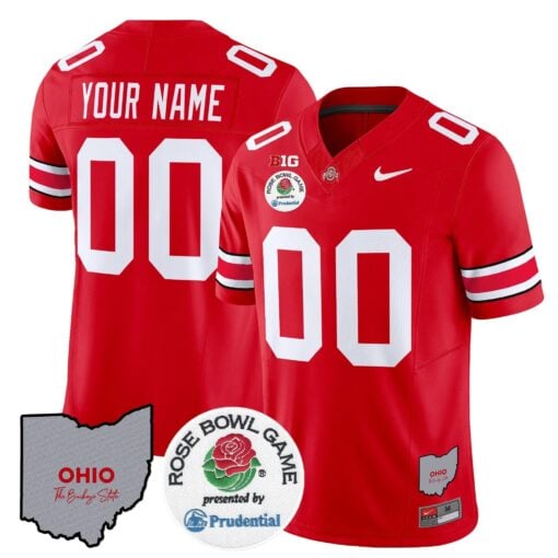 Custom Ohio State Buckeyes Jersey Rose Bowl Vapor Limited V2 Stitched All Colors - Image 2
