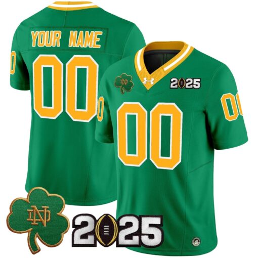 Notre Dame Fighting Irish 2025 CFP Final Patch Vapor Limited Custom Jersey - All Stitched - Image 6