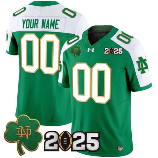 Notre Dame Fighting Irish 2025 CFP Final Patch Vapor Limited Custom Jersey - All Stitched - Image 5