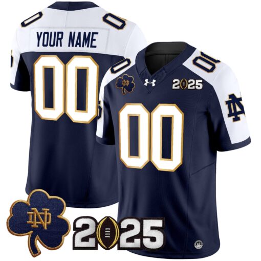 Notre Dame Fighting Irish 2025 CFP Final Patch Vapor Limited Custom Jersey - All Stitched - Image 4