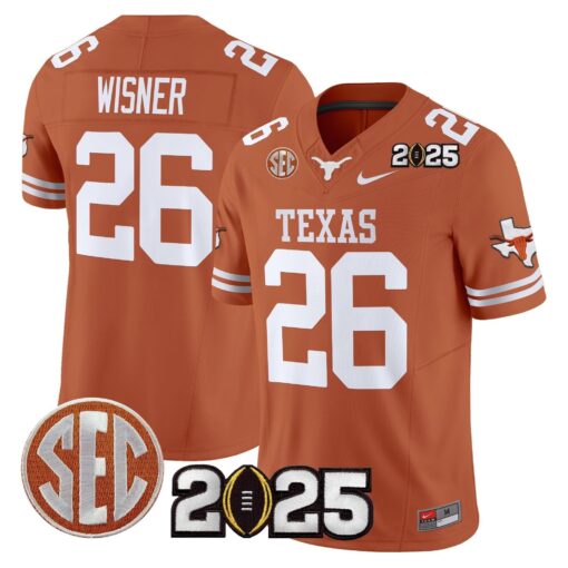 Texas Longhorns 2025 CFP Final Patch Vapor Limited Jersey - All Stitched - Image 28