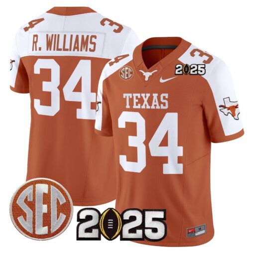 Texas Longhorns 2025 CFP Final Patch Vapor Limited Jersey - All Stitched - Image 4