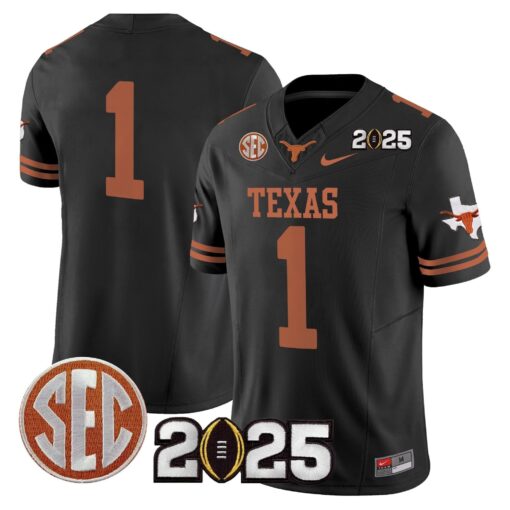 Texas Longhorns 2025 CFP Final Patch Vapor Limited Jersey - All Stitched - Image 20