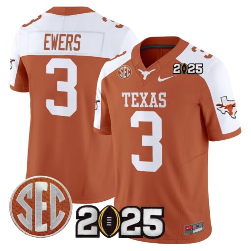Texas Longhorns 2025 CFP Final Patch Vapor Limited Jersey - All Stitched - Image 2