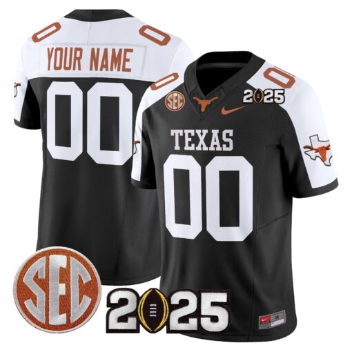 Custom Texas Longhorns Jersey 2025 CFP Final Patch Vapor Limited Stitched All Colors