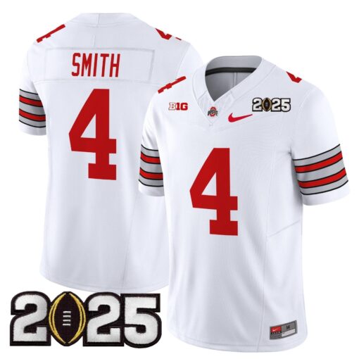 Ohio State Buckeyes 'Heritage Stripe' 2025 CFP Final Patch Vapor Limited Jersey - All Stitched