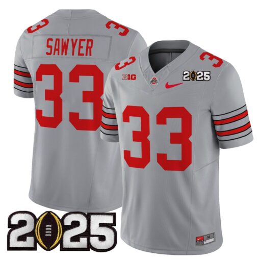 Ohio State Buckeyes 'Heritage Stripe' 2025 CFP Final Patch Vapor Limited Jersey - All Stitched - Image 14