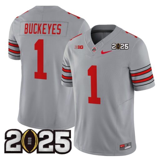 Ohio State Buckeyes 'Heritage Stripe' 2025 CFP Final Patch Vapor Limited Jersey - All Stitched - Image 9