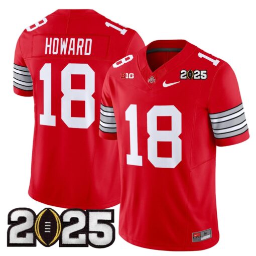 Ohio State Buckeyes 'Heritage Stripe' 2025 CFP Final Patch Vapor Limited Jersey - All Stitched - Image 34