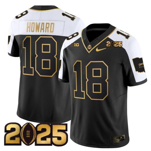 Ohio State Buckeyes 'Heritage Stripe' CFP Final Patch Gold Vapor Limited Jersey - All Stitched - Image 4