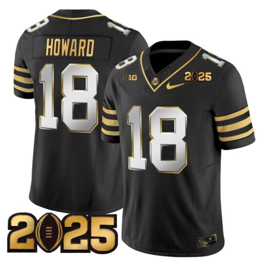 Ohio State Buckeyes 'Heritage Stripe' CFP Final Patch Gold Vapor Limited Jersey - All Stitched - Image 19