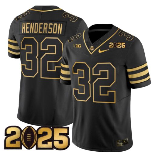 Ohio State Buckeyes 'Heritage Stripe' CFP Final Patch Gold Vapor Limited Jersey - All Stitched - Image 13