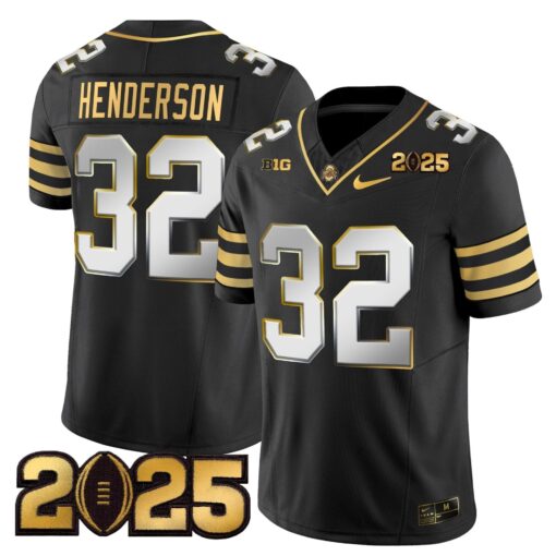 Ohio State Buckeyes 'Heritage Stripe' CFP Final Patch Gold Vapor Limited Jersey - All Stitched - Image 25