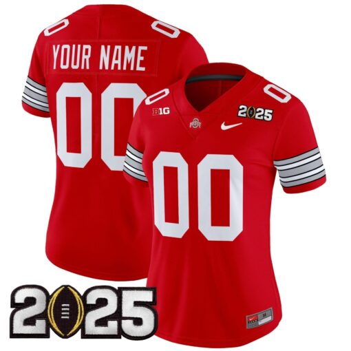 Custom Ohio State Buckeyes Jersey 'Heritage Stripe' 2025 CFP Final Patch Vapor Limited - All Stitched - Image 6