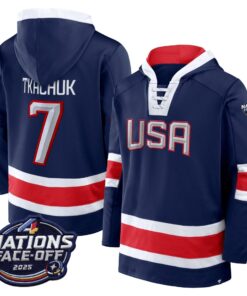Alternative view of USA 4 Nations Face-Off 2025 Inside Line Pullover Hoodie - All Stitched