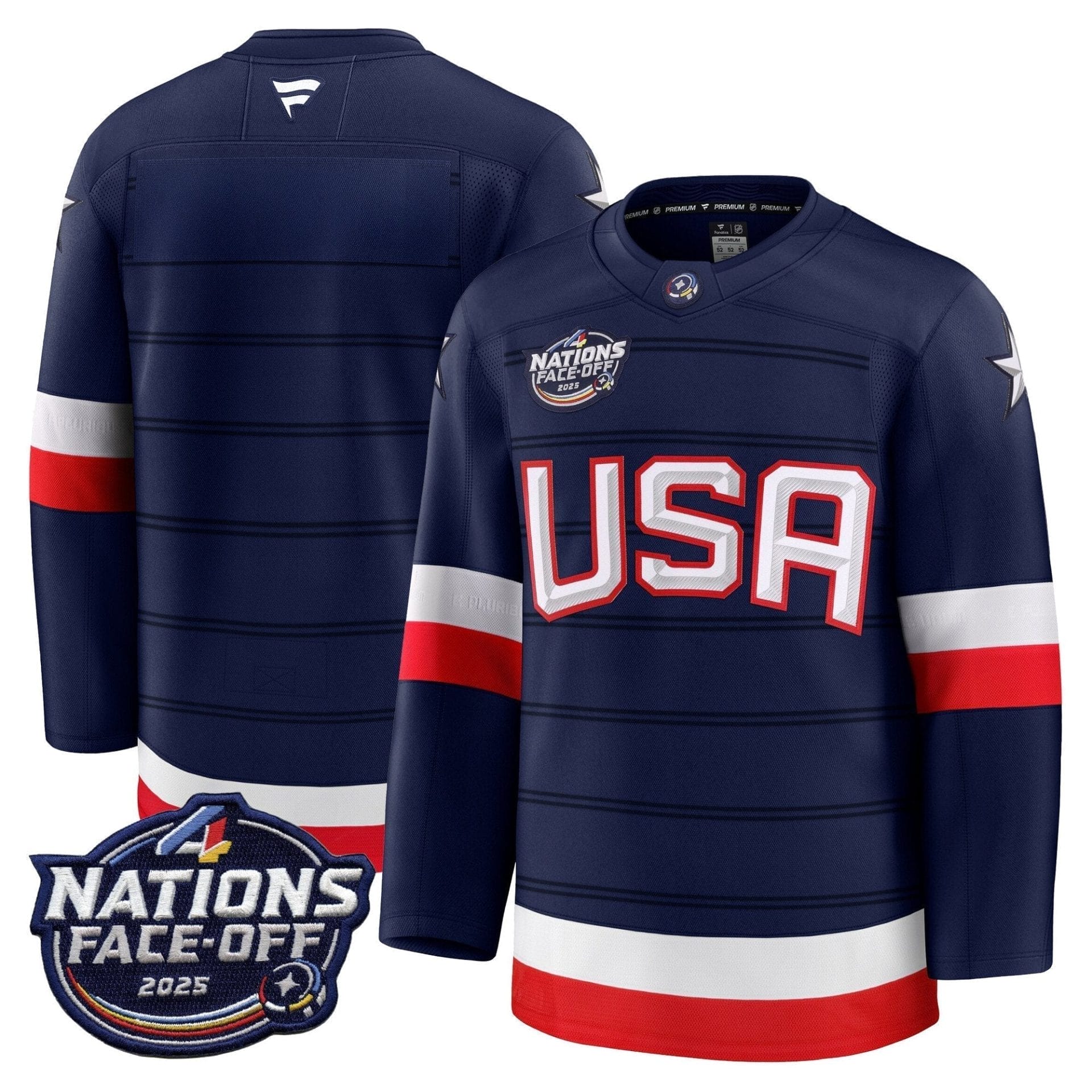 Men USA 4 Nations Face-Off 2025 Premium Jersey - All Stitched - Image 16