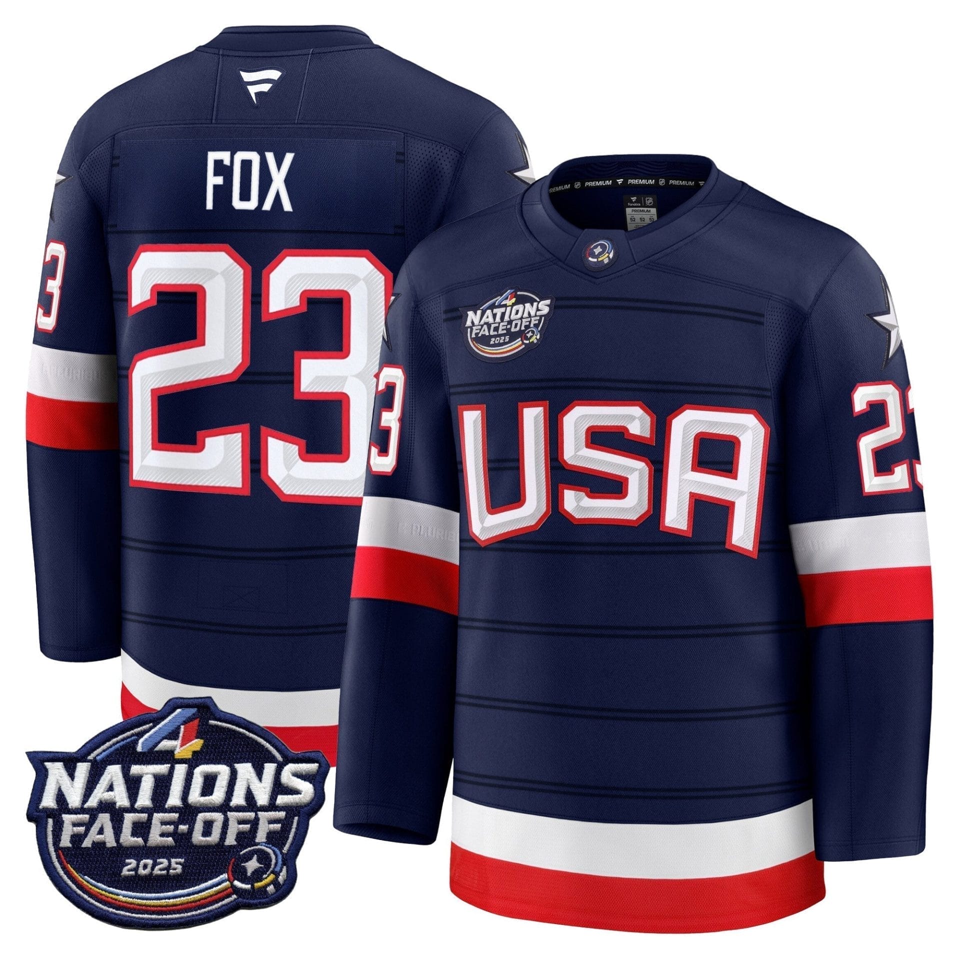Men USA 4 Nations Face-Off 2025 Premium Player Jersey - All Stitched - Image 14