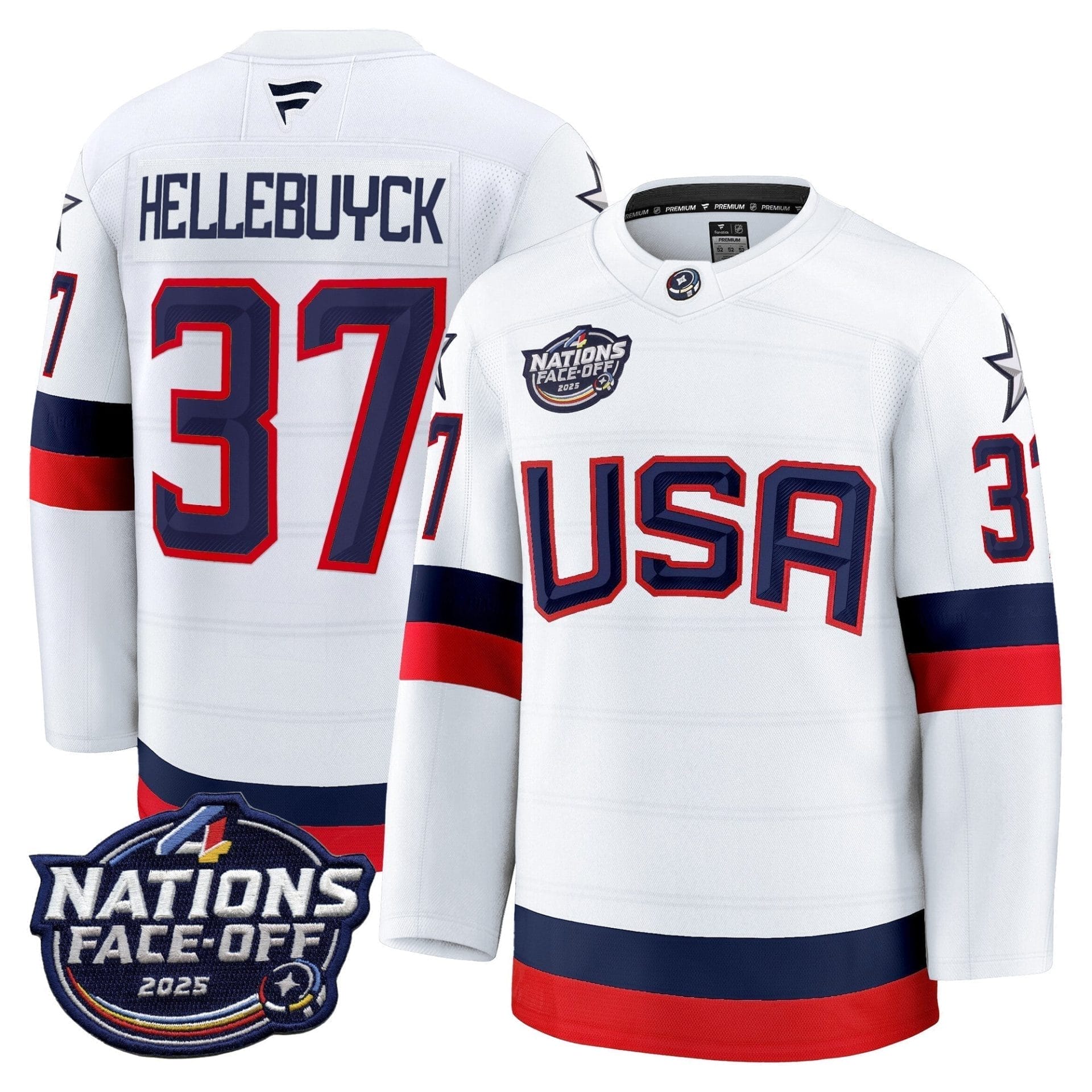 Men USA 4 Nations Face-Off 2025 Premium Player Jersey - All Stitched - Image 7