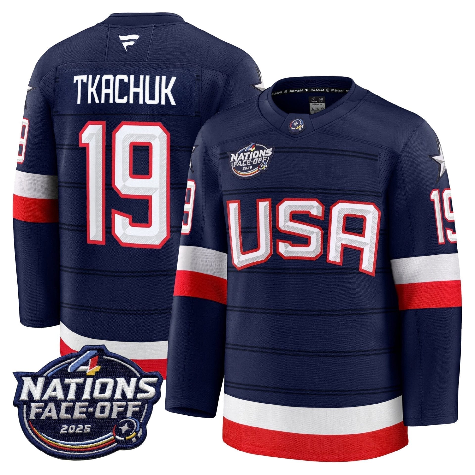 Men USA 4 Nations Face-Off 2025 Premium Player Jersey - All Stitched - Image 13