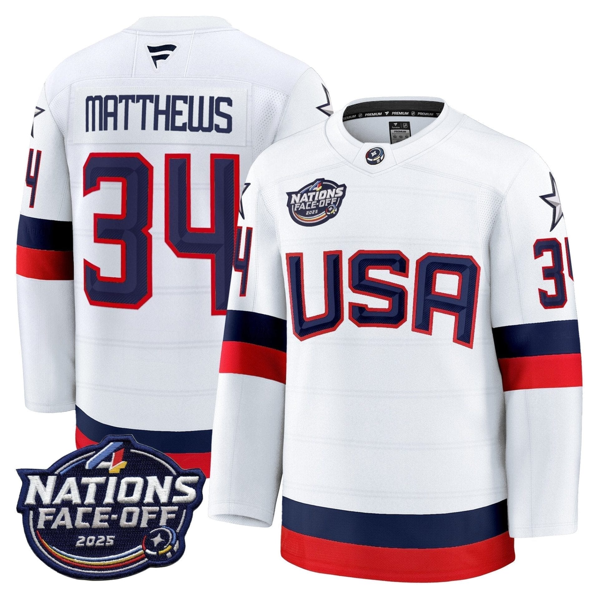 Men USA 4 Nations Face-Off 2025 Premium Jersey - All Stitched - Image 4