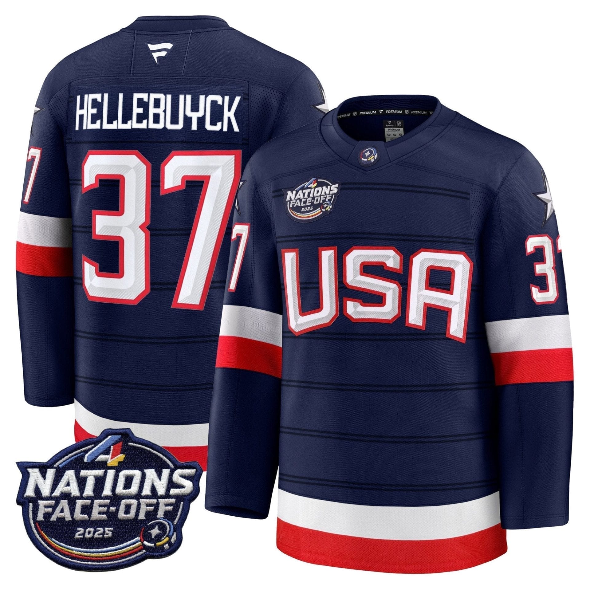 Men USA 4 Nations Face-Off 2025 Premium Jersey - All Stitched - Image 13