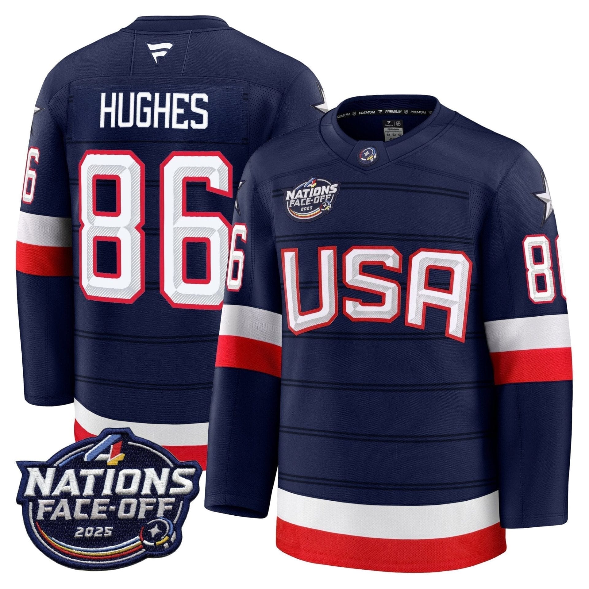 Men USA 4 Nations Face-Off 2025 Premium Jersey - All Stitched - Image 14
