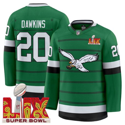 Eagles Kelly Green Hockey Premium Jersey - All Stitched - Image 8